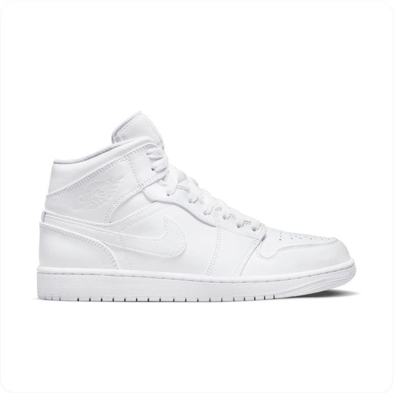 Nike Air Jordan 1 Mid Triple White