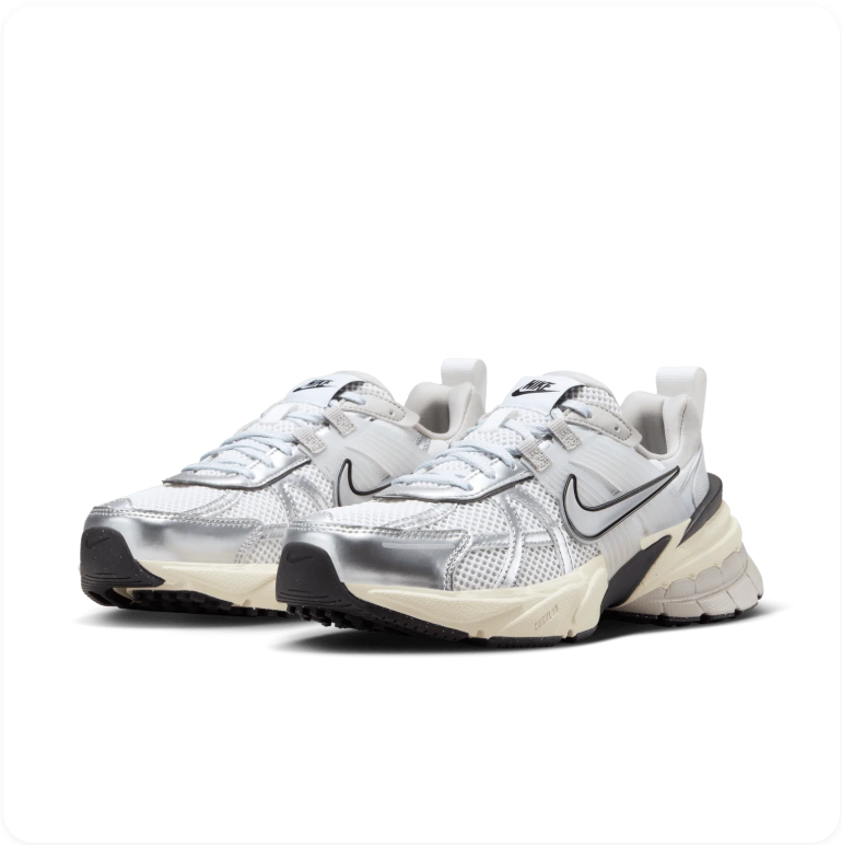 Nike V2K Run White/Metallic Silver