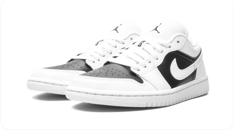 Air Jordan 1 Low White/Black/Light Smoke Grey
