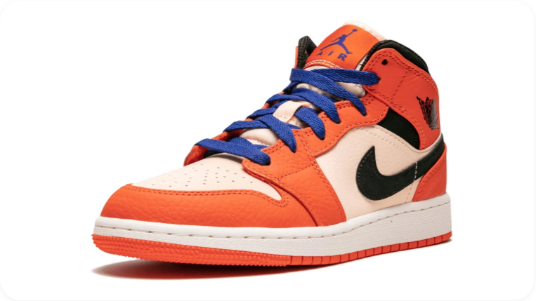 Air Jordan 1 Mid Team Orange/Royal Blue
