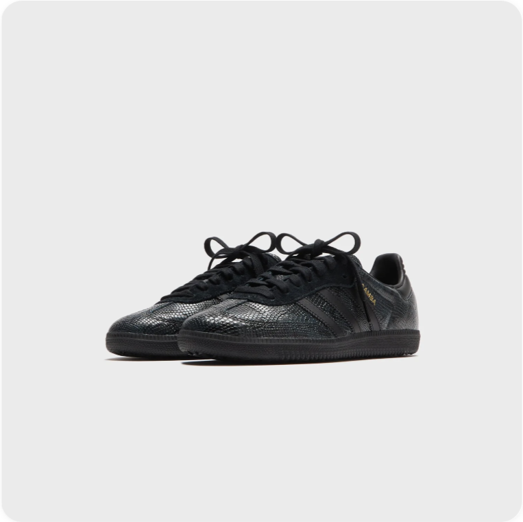Adidas Samba OG Triple Black Croc Embossed