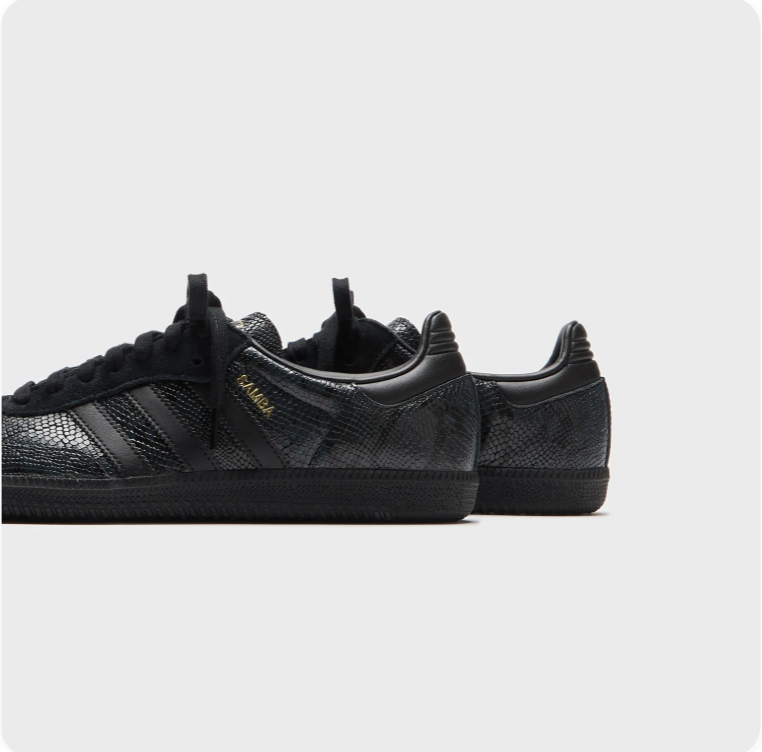 Adidas Samba OG Triple Black Croc Embossed
