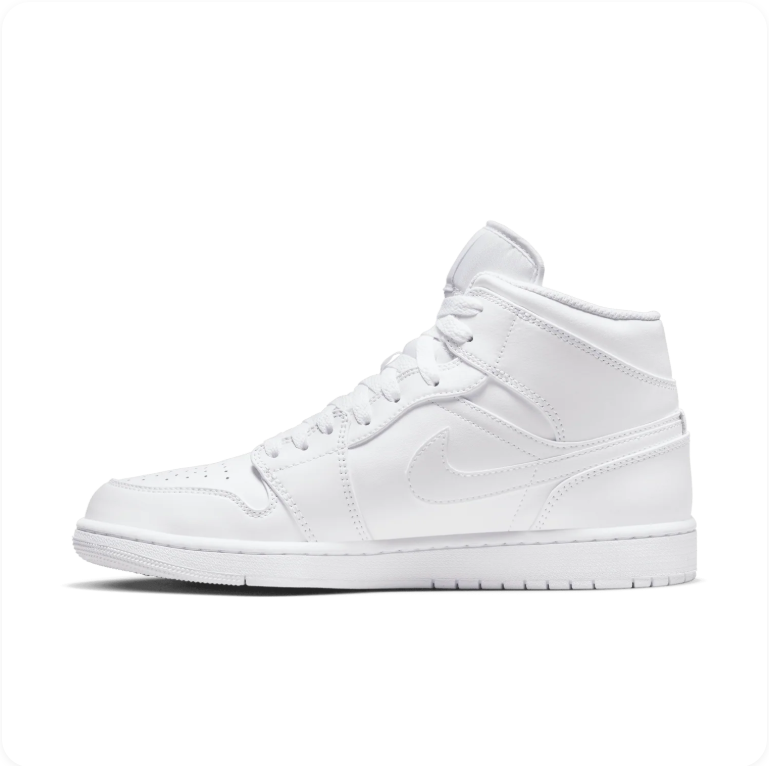 Nike Air Jordan 1 Mid Triple White