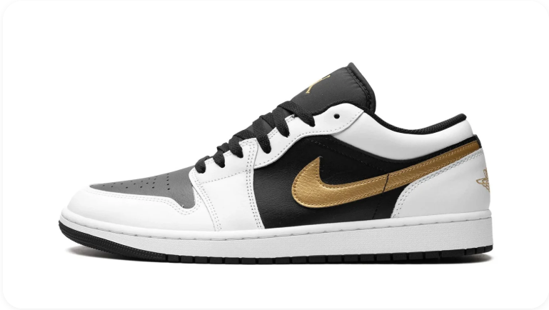 Air Jordan 1 Low SE White/Black/Metallic Gold