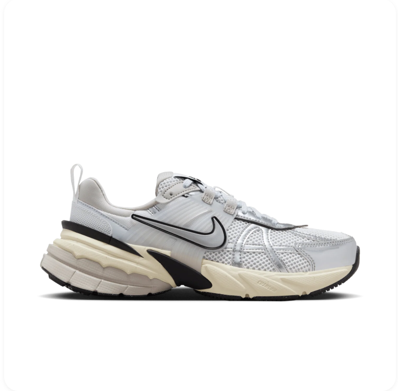 Nike V2K Run White/Metallic Silver