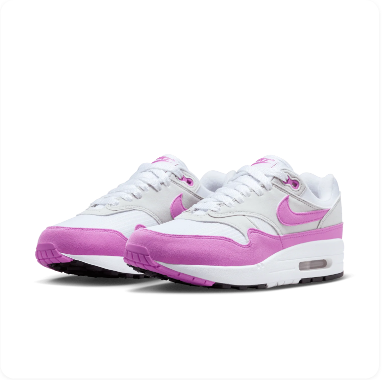 Nike Air Max 1 White/Fuchsia Dream