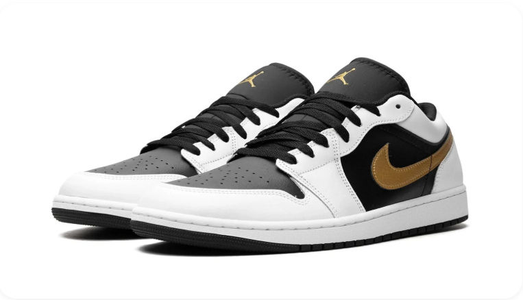 Air Jordan 1 Low SE White/Black/Metallic Gold
