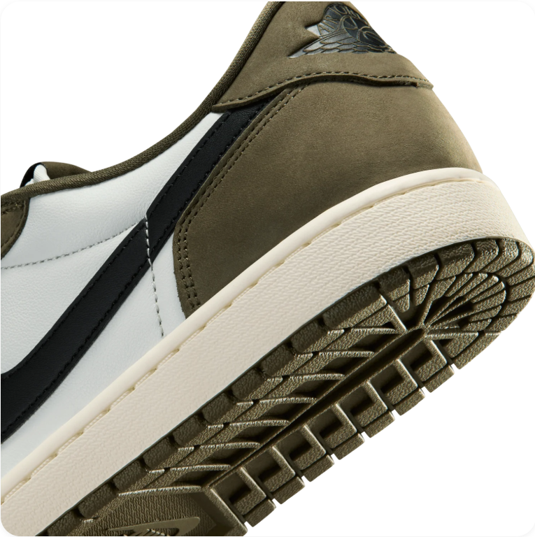 Air Jordan 1 Low OG White/Black/Medium Olive
