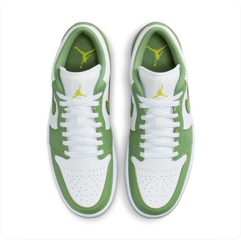 Air Jordan 1 Low White/Chlorophyll