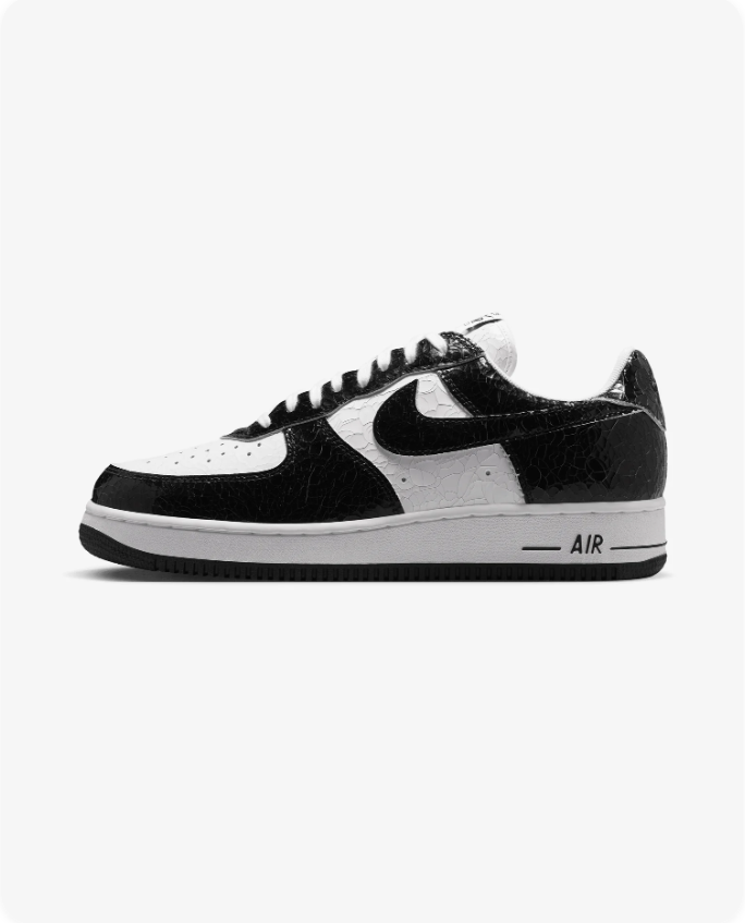 Nike Air Force 1 Low Black/White Croc Patent Leather