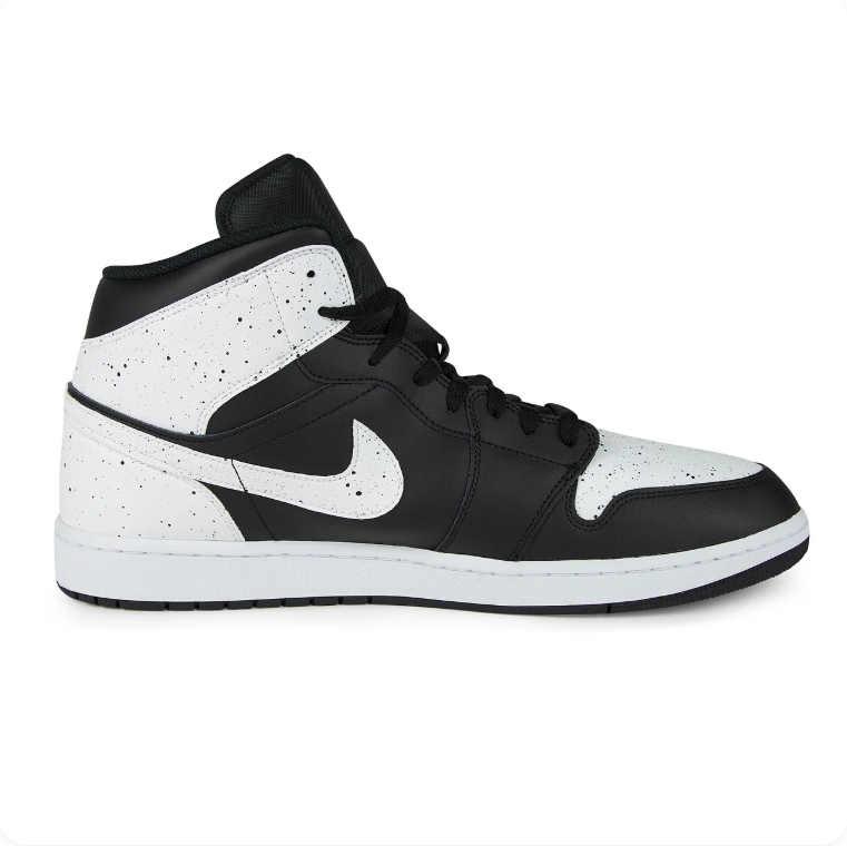 Air Jordan 1 Mid SE Black/White Speckle