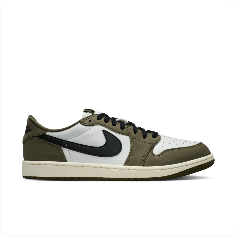 Air Jordan 1 Low OG White/Black/Medium Olive