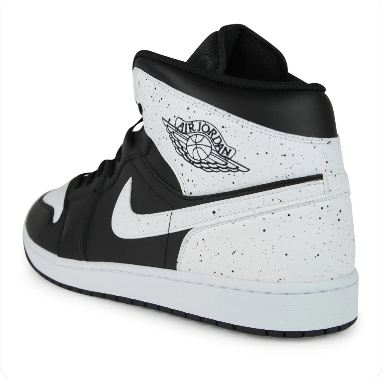 Air Jordan 1 Mid SE Black/White Speckle