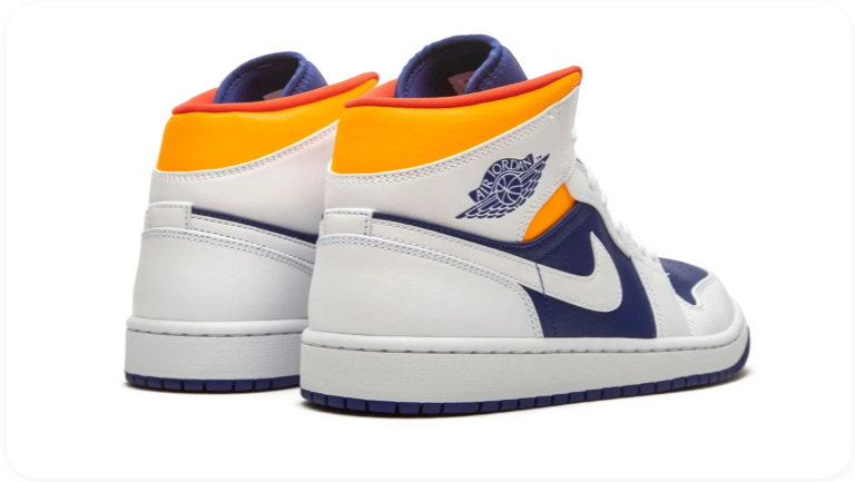 Air Jordan 1 Mid Royal Blue/Laser Orange