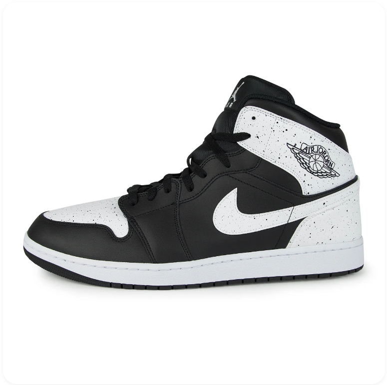 Air Jordan 1 Mid SE Black/White Speckle
