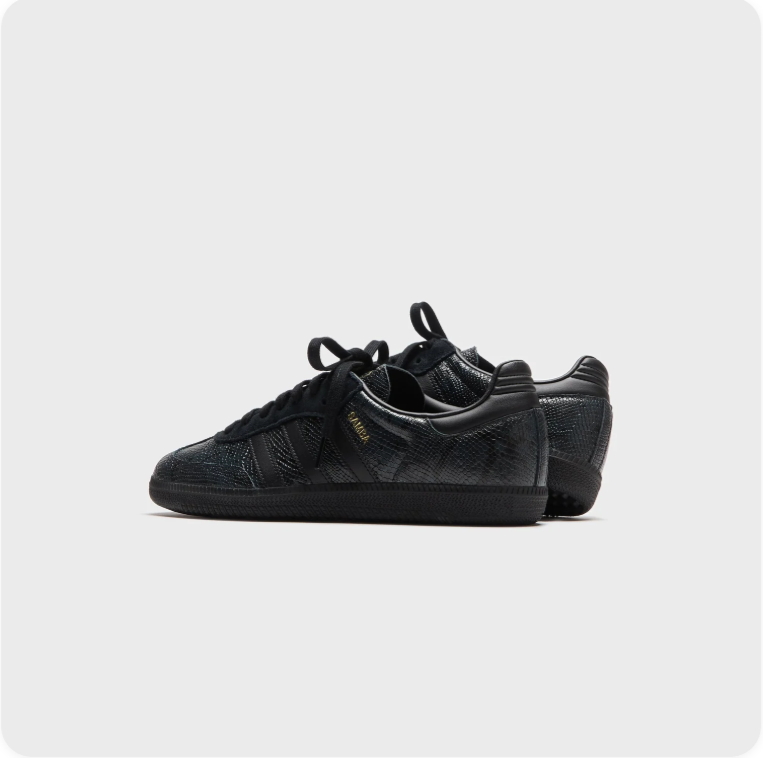 Adidas Samba OG Triple Black Croc Embossed