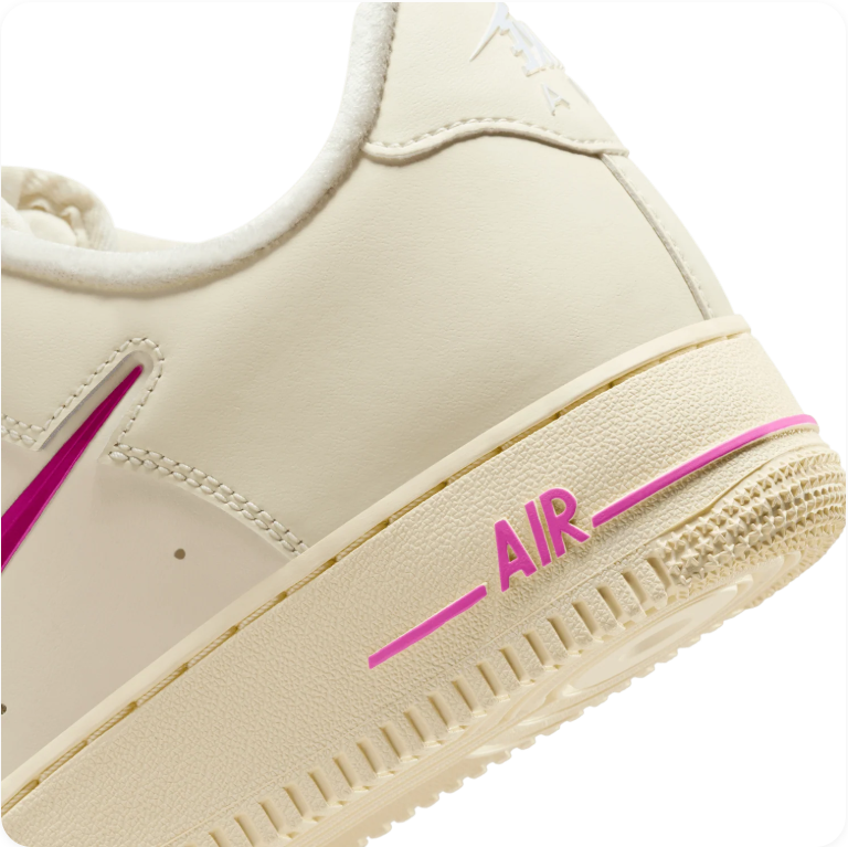 Nike Air Force 1 Low Coconut Milk/Fireberry