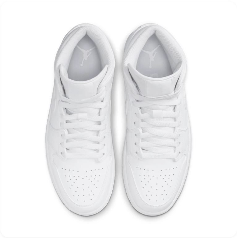 Nike Air Jordan 1 Mid Triple White