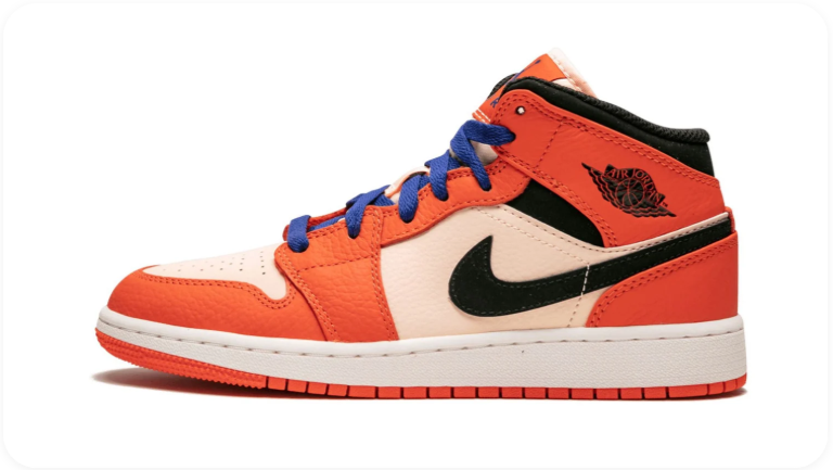 Air Jordan 1 Mid Team Orange/Royal Blue
