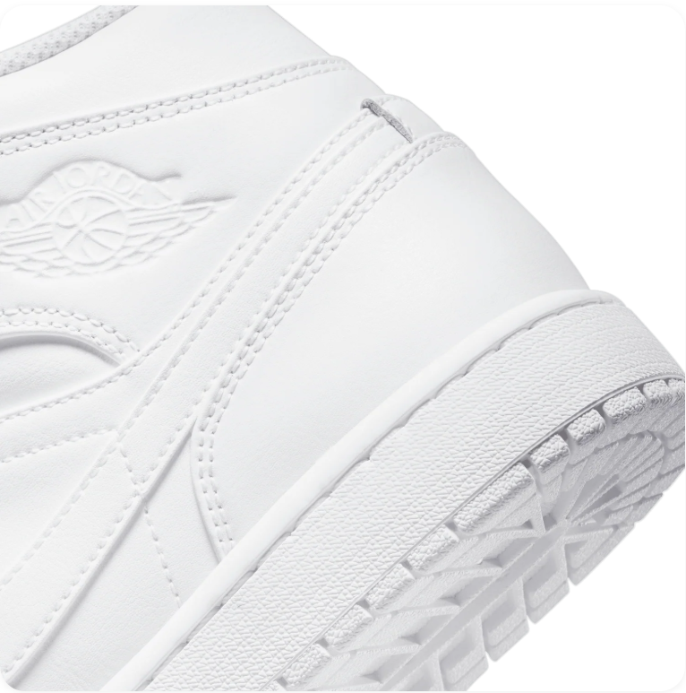 Nike Air Jordan 1 Mid Triple White