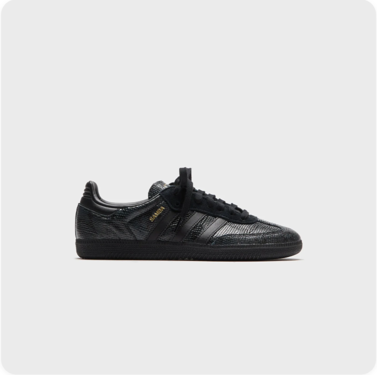 Adidas Samba OG Triple Black Croc Embossed